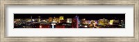 Framed High angle view of a city at night, Las Vegas, Clark County, Nevada, USA 2011