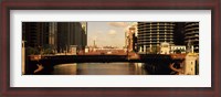 Framed Buildings at the waterfront, Marina Towers, Chicago River, Chicago, Cook County, Illinois, USA