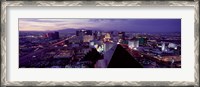 Framed City lit up at dusk, Las Vegas, Clark County, Nevada, USA