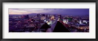 Framed City lit up at dusk, Las Vegas, Clark County, Nevada, USA