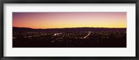 Framed City lit up at dusk, Silicon Valley, San Jose, Santa Clara County, San Francisco Bay, California