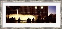 Framed Tourists looking at a fountain, Las Vegas, Clark County, Nevada, USA