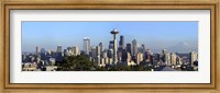 Framed Seattle city skyline and downtown financial building, King County, Washington State, USA 2010