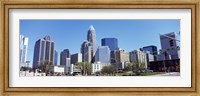 Framed Charlotte Skyline, North Carolina