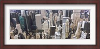 Framed Bryant Park and surrounding buildings, Manhattan, New York City, New York State, USA