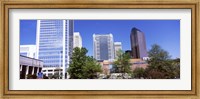 Framed Downtown modern buildings in a city, Charlotte, Mecklenburg County, North Carolina, USA 2011