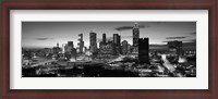 Framed Atlanta skyline in black and white, Georgia, USA