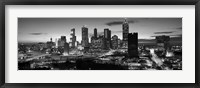 Framed Atlanta skyline in black and white, Georgia, USA