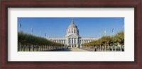 Framed Facade of the Historic City Hall near the Civic Center, San Francisco, California, USA
