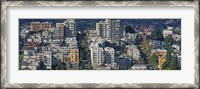 Framed Aerial view of buildings in a city, Russian Hill, Lombard Street and Crookedest Street, San Francisco, California, USA