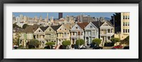 Framed Famous row of Victorian Houses called Painted Ladies, San Francisco, California, USA 2011