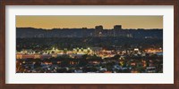 Framed Century City at dusk, Culver City, Los Angeles County, California
