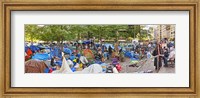 Framed Occupy Wall Street at Zuccotti Park, Lower Manhattan, Manhattan, New York City, New York State, USA