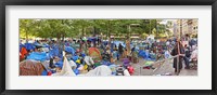 Framed Occupy Wall Street at Zuccotti Park, Lower Manhattan, Manhattan, New York City, New York State, USA