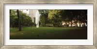 Framed Large head sculpture in a park, Madison Square Park, Madison Square, Manhattan, New York City, New York State, USA
