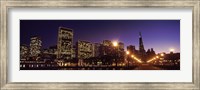 Framed Waterfront Buildings at Dusk, San Francisco, California