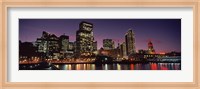 Framed Buildings on the San Francisco at Night, California, USA