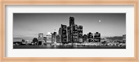 Framed Buildings at the waterfront, River Detroit, Detroit, Michigan, USA