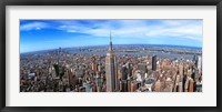 Framed Aerial view of New York City with empire state building, New York State