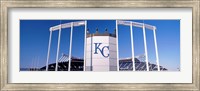 Framed Baseball stadium, Kauffman Stadium, Kansas City, Missouri, USA