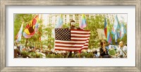 Framed Occupy Wall Street protester, Zuccotti Park, Lower Manhattan, Manhattan, New York City, New York State, USA