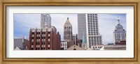 Framed Low angle view of downtown skyline, Tulsa, Oklahoma