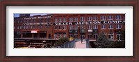 Framed Bricktown Mercantile building along the Bricktown Canal, Bricktown, Oklahoma City, Oklahoma, USA