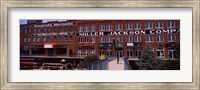 Framed Bricktown Mercantile building along the Bricktown Canal, Bricktown, Oklahoma City, Oklahoma, USA