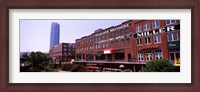 Framed Bricktown Mercantile building along the Bricktown Canal with Devon Tower in background, Bricktown, Oklahoma City, Oklahoma