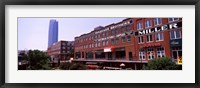 Framed Bricktown Mercantile building along the Bricktown Canal with Devon Tower in background, Bricktown, Oklahoma City, Oklahoma