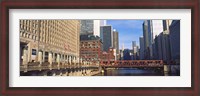 Framed Building at the waterfront, Merchandise Mart, Chicago River, Chicago, Cook County, Illinois, USA