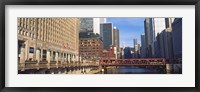 Framed Building at the waterfront, Merchandise Mart, Chicago River, Chicago, Cook County, Illinois, USA