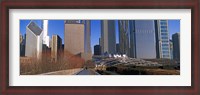 Framed Millennium Park with buildings in the background, Chicago, Cook County, Illinois, USA