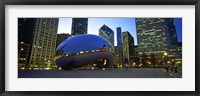 Framed Buildings in a city, Cloud Gate, Millennium Park, Chicago, Cook County, Illinois, USA