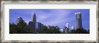 Framed Low angle view of skyscrapers in a city, Charlotte, Mecklenburg County, North Carolina, USA