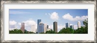 Framed Houston Skyline with Clouds, Texas, USA
