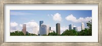 Framed Houston Skyline with Clouds, Texas, USA
