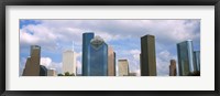 Framed Low angle view of skyscrapers, Houston, Texas, USA