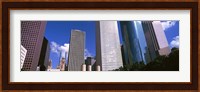 Framed Low angle view of buildings, Wedge Tower, Continental Airlines Tower, ExxonMobil Building, Chevron Building, Houston, Texas, USA