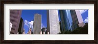 Framed Low angle view of buildings, Wedge Tower, Continental Airlines Tower, ExxonMobil Building, Chevron Building, Houston, Texas, USA