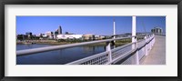 Framed Bridge across a river, Bob Kerrey Pedestrian Bridge, Missouri River, Omaha, Nebraska, USA