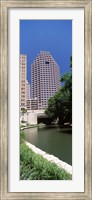 Framed Buildings at the waterfront, Weston Centre, NBC Plaza, San Antonio, Texas, USA