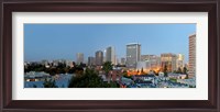 Framed Skyline at dawn, Oakland, California, USA