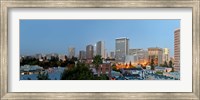 Framed Skyline at dawn, Oakland, California, USA