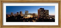 Framed Skyline at dusk, Oakland, California