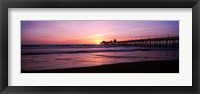 Framed Pier in the pacific ocean at dusk, San Diego, California