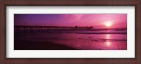 Framed San Diego Pier at dusk, San Diego, California