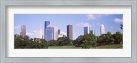 Framed Downtown skylines, Houston, Texas