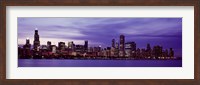 Framed Chicago in Purple