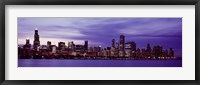 Framed Chicago in Purple